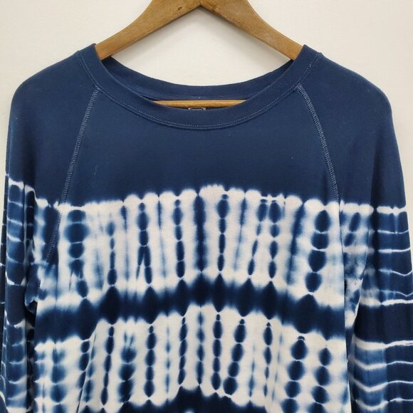 Old Navy Womens Tie Dye Crewneck Pullover Sweatshirt Navy White S Cotton Blend - Picture 5 of 9